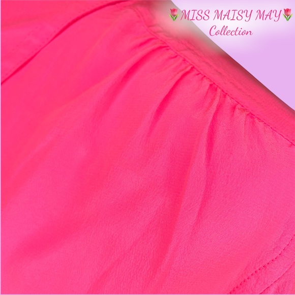 J. Crew, 100%SILK, Hot Pink, Sz 12, Button-up top in eye catching pink - Picture 9 of 11